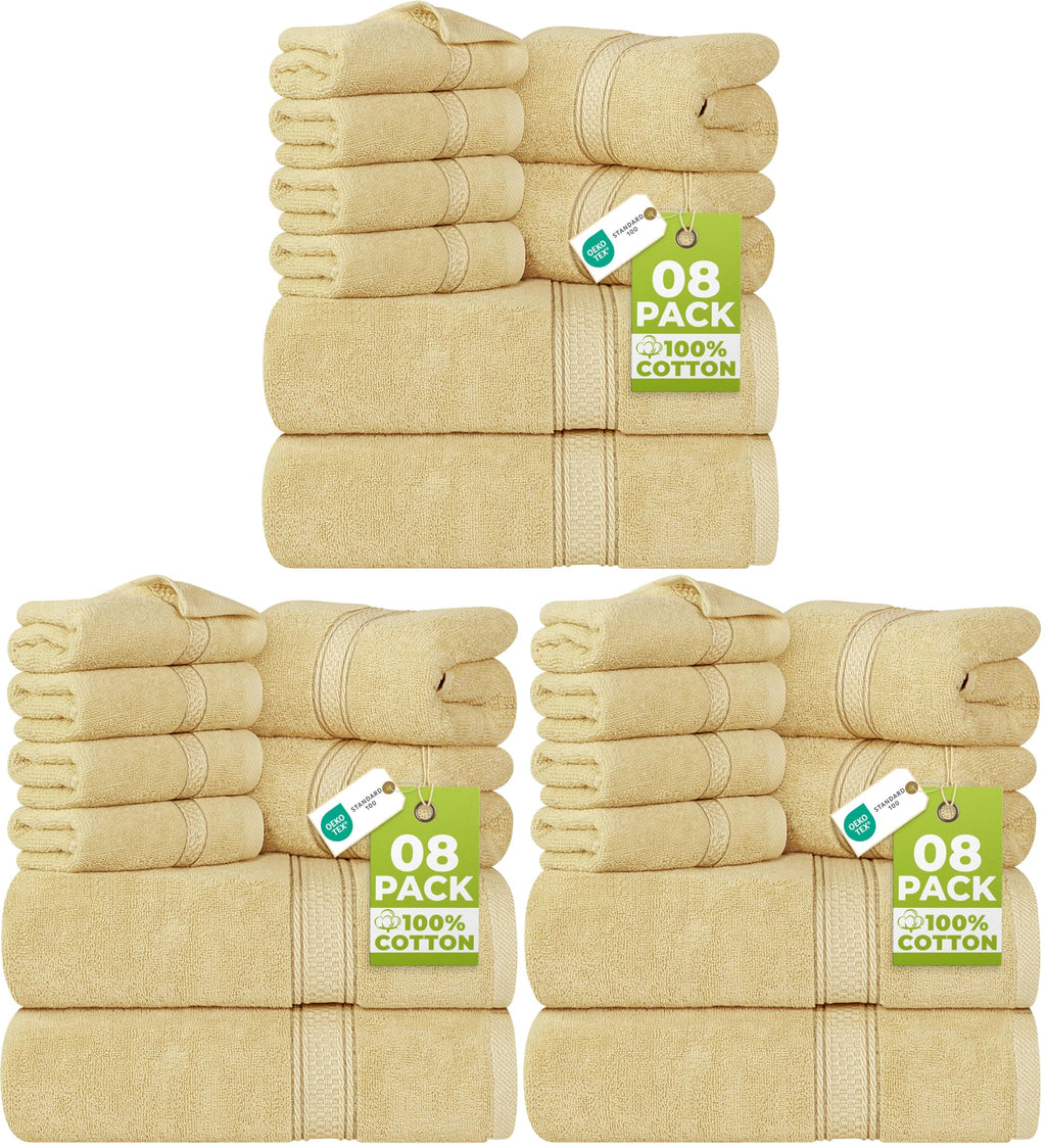 Utopia Towels 8 Piece Majestic Plush Luxury Towel Set, Cotton, Teal