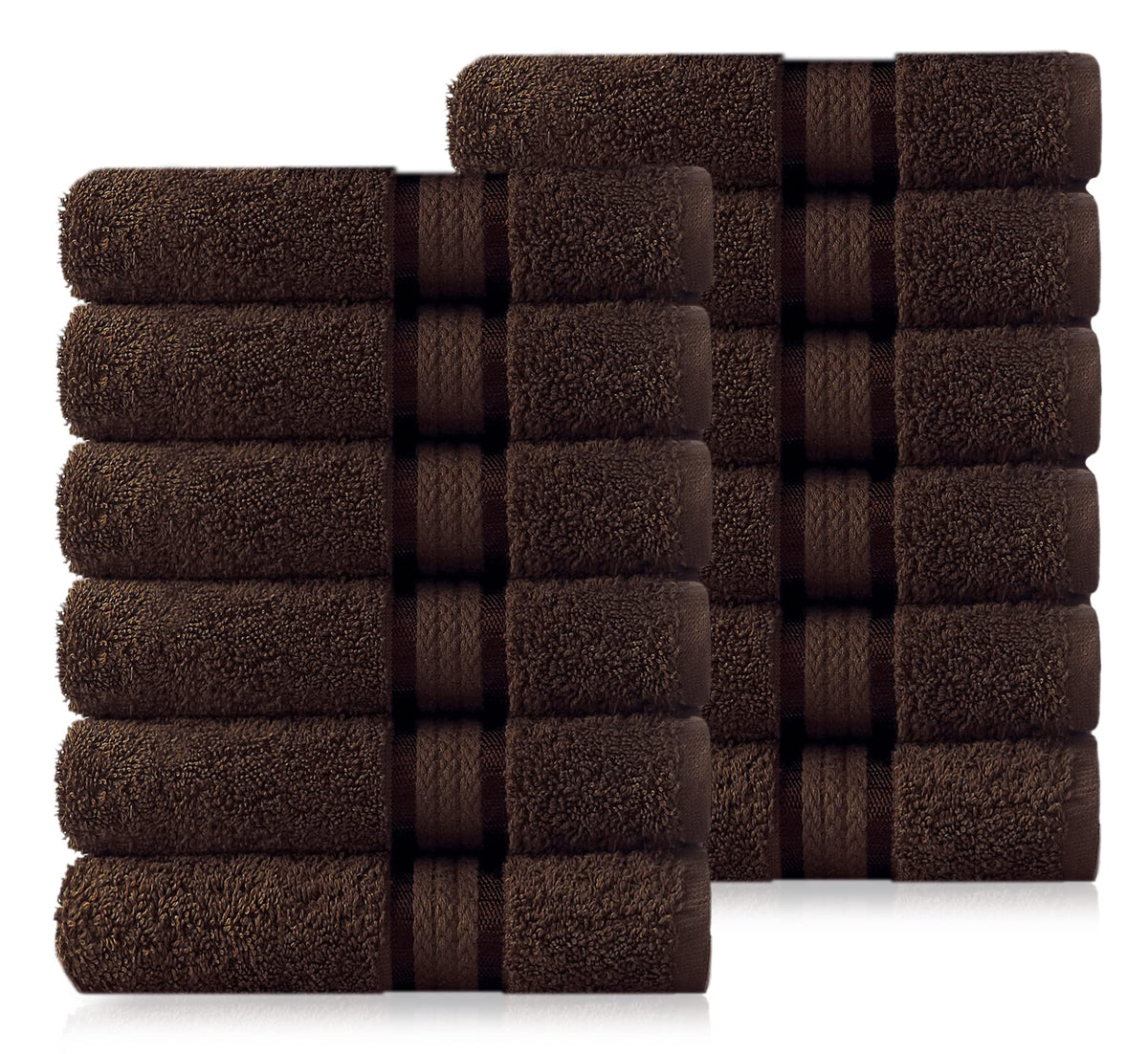 COTTON CRAFT Ultra Soft Hand Towels - 6 Pack 100% Ringspun Cotton Towel Set