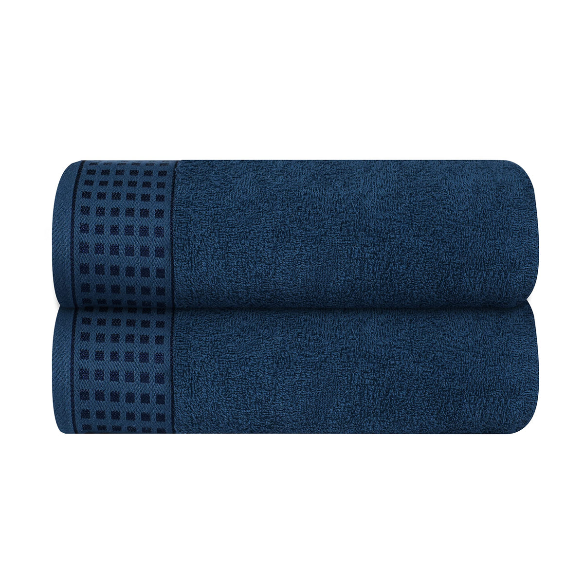 GLAMBURG 100% Cotton 2 Pack Oversized Bath Towel Set 28x55 Inches, Ultra Soft Highly Absorbant Compact Quickdry & Lightweight Large Bath Towels, Ideal for Gym Travel Camp Pool - Black