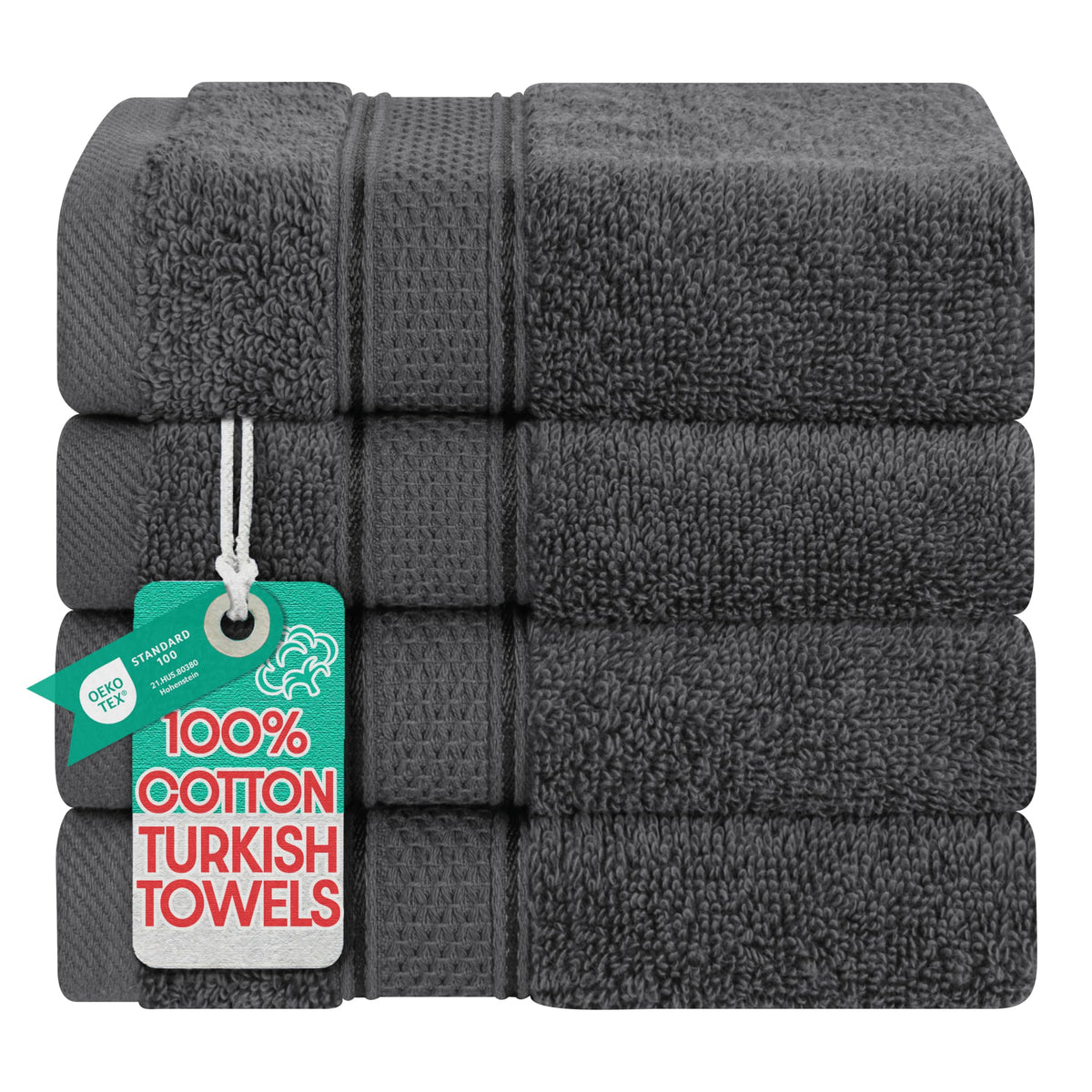 American Soft Linen Salem Turkish Bath Towel Set, 100% Cotton 600 GSM 6 Piece Towels for Bathroom, 2 Bath Towels 2 Hand Towels 2 Washcloths, Navy Blue