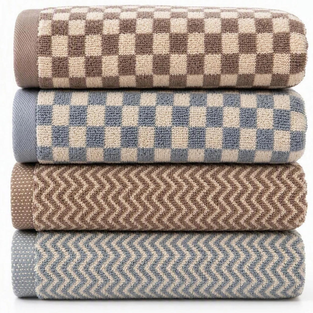 100% Cotton Striped Hand Towels Set, 3pcs Face Towels for Bathroom