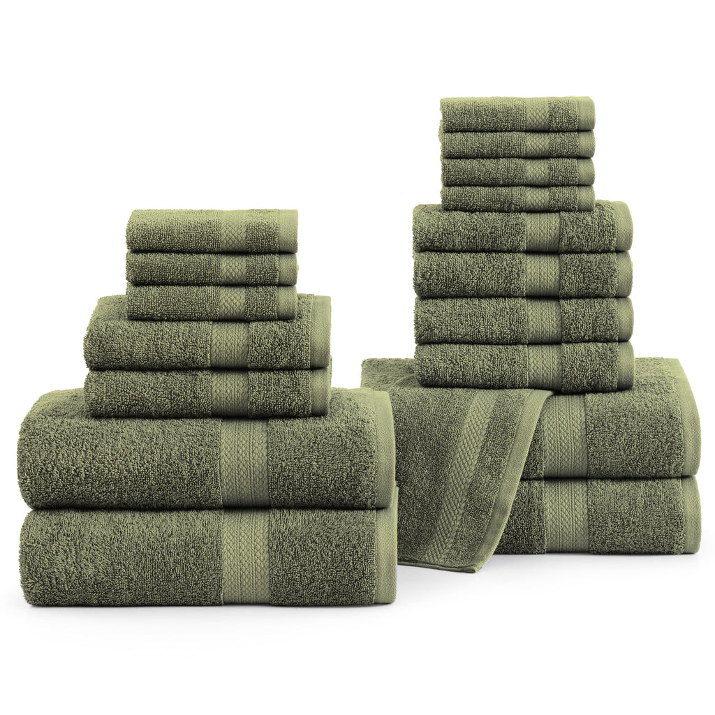 LANE LINEN Bath Towel Set Absorbent Quick Dry 100% Cotton - Wishful Mauve