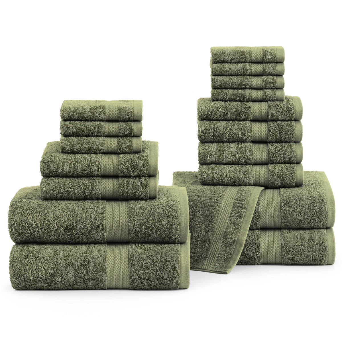 LANE LINEN Bath Towel Set Absorbent Quick Dry 100% Cotton - Wishful Mauve