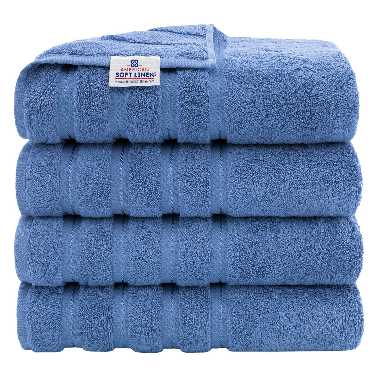 American Soft Linen 100% Cotton Luxury Turkish Towels, 6 Piece Towel Set