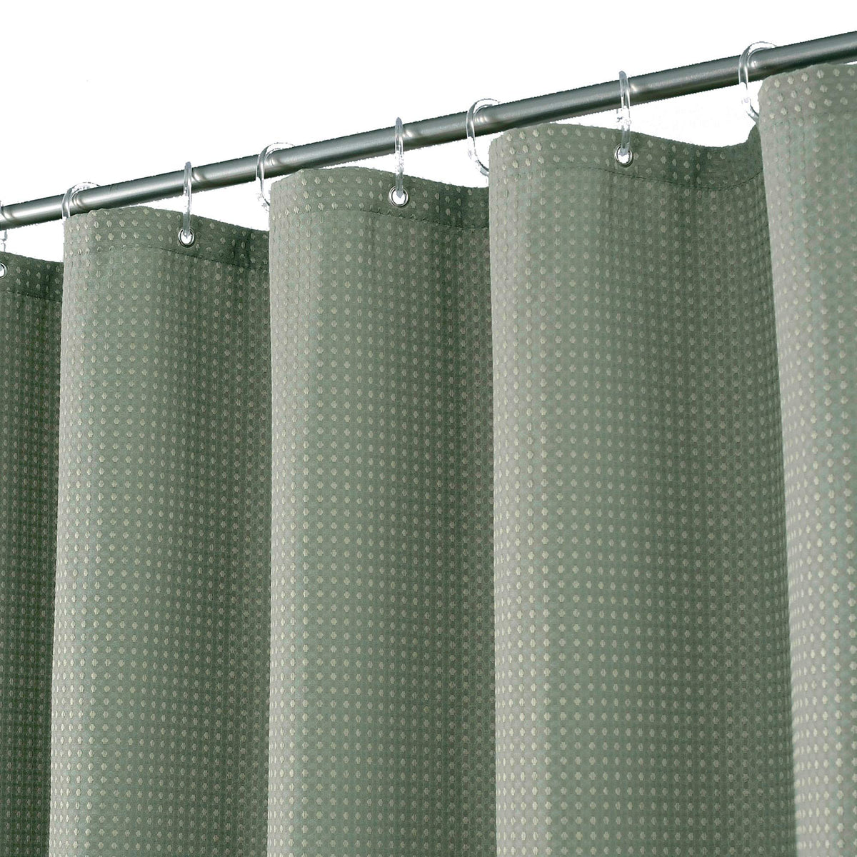 Barossa Design 42x84 Extra Long Stall Shower Curtain Waffle Weave White