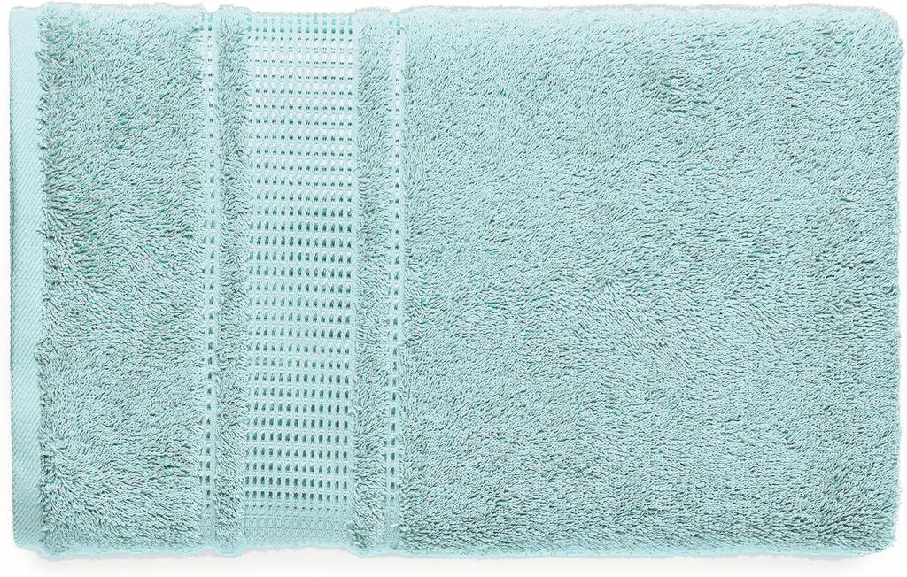 Melissa Linen Fingertip Towels 4 Pack, Aqua Green (Light Teal/Seafoam), 100% Turkish Cotton, Small Hand Towels for Face and Guest Bathroom, 12 x 18 in, Soft, Absorbent, Quick Dry, 550 GSM