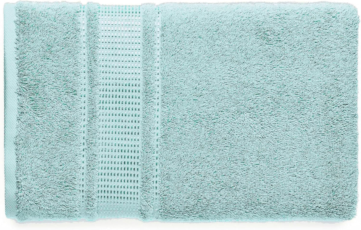 Melissa Linen Fingertip Towels 4 Pack, Aqua Green (Light Teal/Seafoam), 100% Turkish Cotton, Small Hand Towels for Face and Guest Bathroom, 12 x 18 in, Soft, Absorbent, Quick Dry, 550 GSM