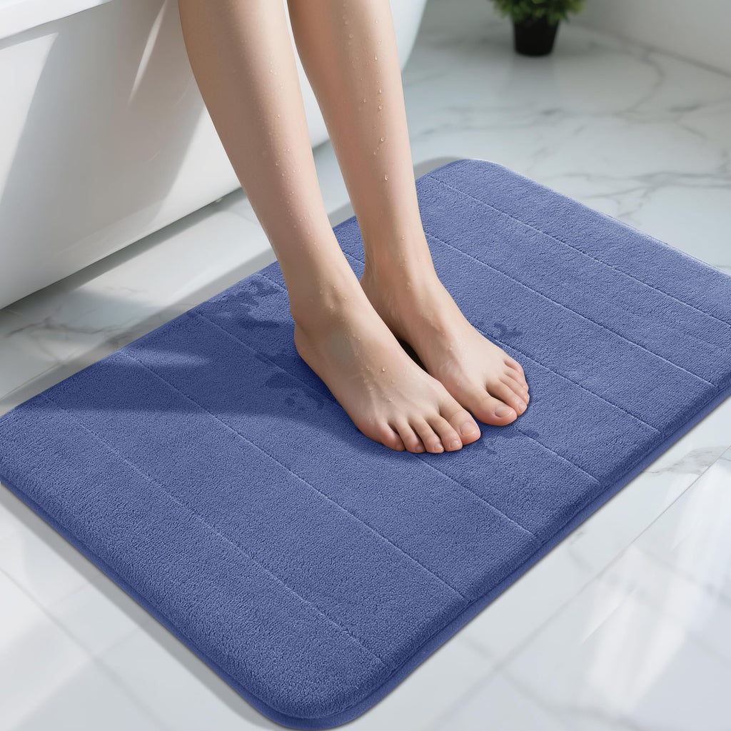 Yimobra Memory Foam Bath Mat, Super Soft & Absorbent Bathroom Rug, Grey