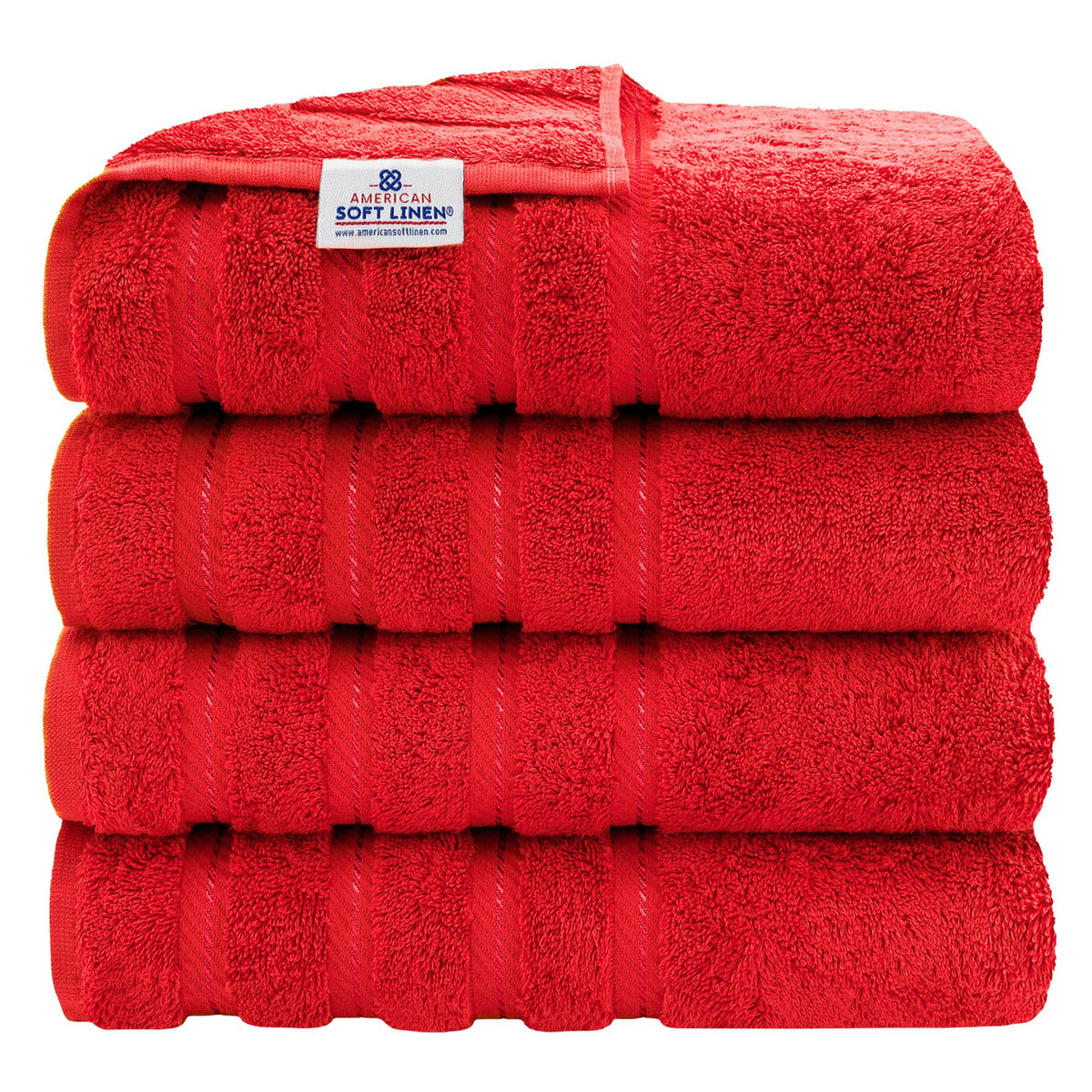 American Soft Linen 100% Cotton Luxury Turkish Towels, 6 Piece Towel Set