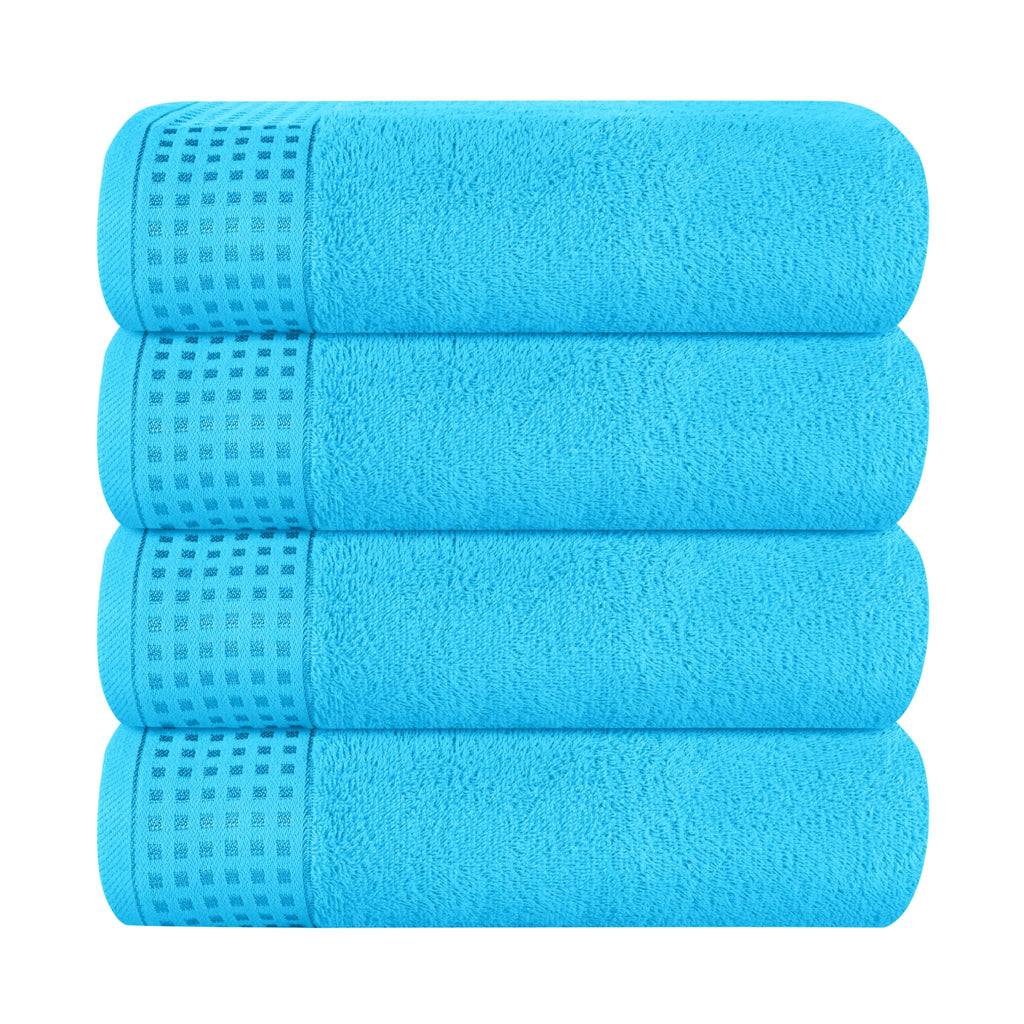 GLAMBURG 100% Cotton 2 Pack Oversized Bath Towel Set 28x55 Inches, Ultra Soft Highly Absorbant Compact Quickdry & Lightweight Large Bath Towels, Ideal for Gym Travel Camp Pool - Black
