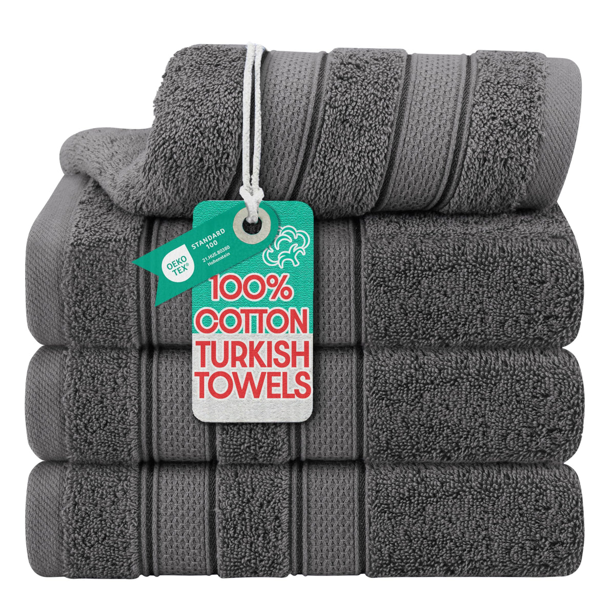 American Soft Linen Salem Turkish Bath Towel Set, 100% Cotton 600 GSM 6 Piece Towels for Bathroom, 2 Bath Towels 2 Hand Towels 2 Washcloths, Navy Blue