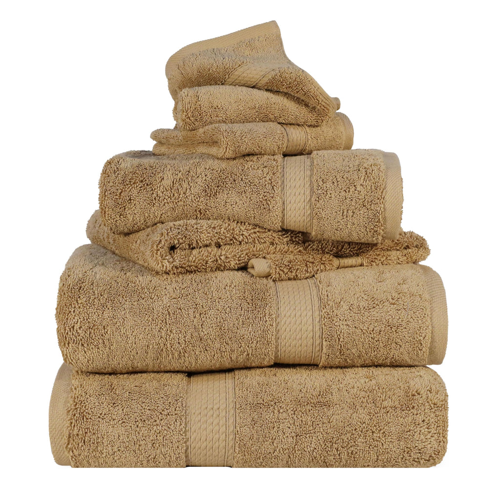 SUPERIOR Egyptian Cotton Plush & Absorbent, Hand Towel Set of 4, Cream