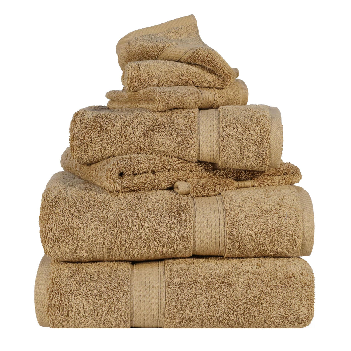 SUPERIOR Egyptian Cotton Plush & Absorbent, Hand Towel Set of 4, Cream