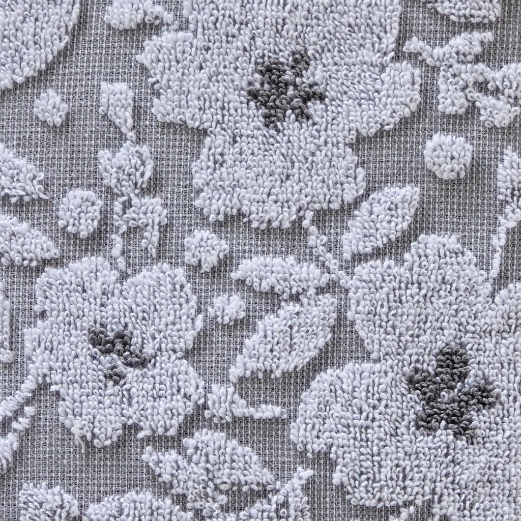 SKL Home Floral Hand Towel Set-2pc, 100% Cotton Jacquard, Gray