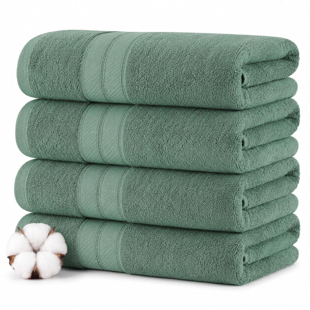 Modern Threads Spun Loft 6 Piece Bath Towel Set – 2 Bath Towels, 2 Hand Towels & 2 Washcloths – 100% Cotton, 600 GSM, Plush, Soft & Absorbent (Blush)