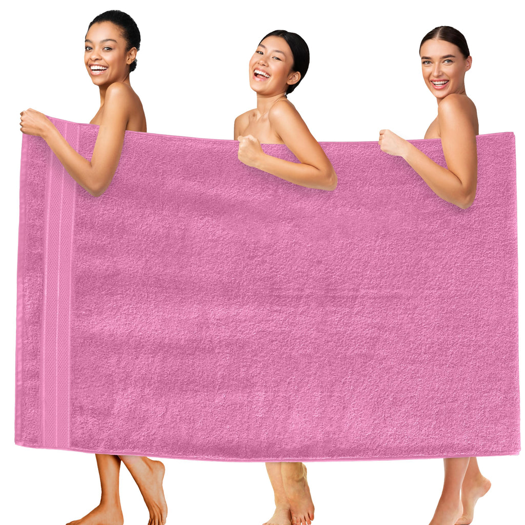 Elegant Comfort Luxury 6-Piece Towel Set, Premium Soft 100% Turkish Cotton, Three Line Popcorn Design 2 Bath Towels, 2 Hand Towels and 2 Washcloths Towel Set-Quick-Drying and Absorbent, Vibrant Orange