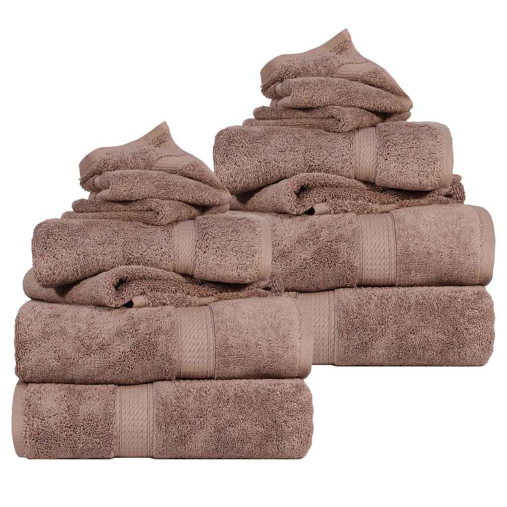 SUPERIOR Egyptian Cotton Plush & Absorbent, Hand Towel Set of 4, Cream