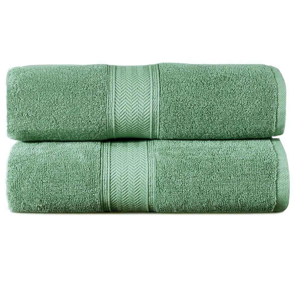 HILLFAIR 100% Cotton 24 Piece Bath Towels Set for Bathroom - Ocean Blue