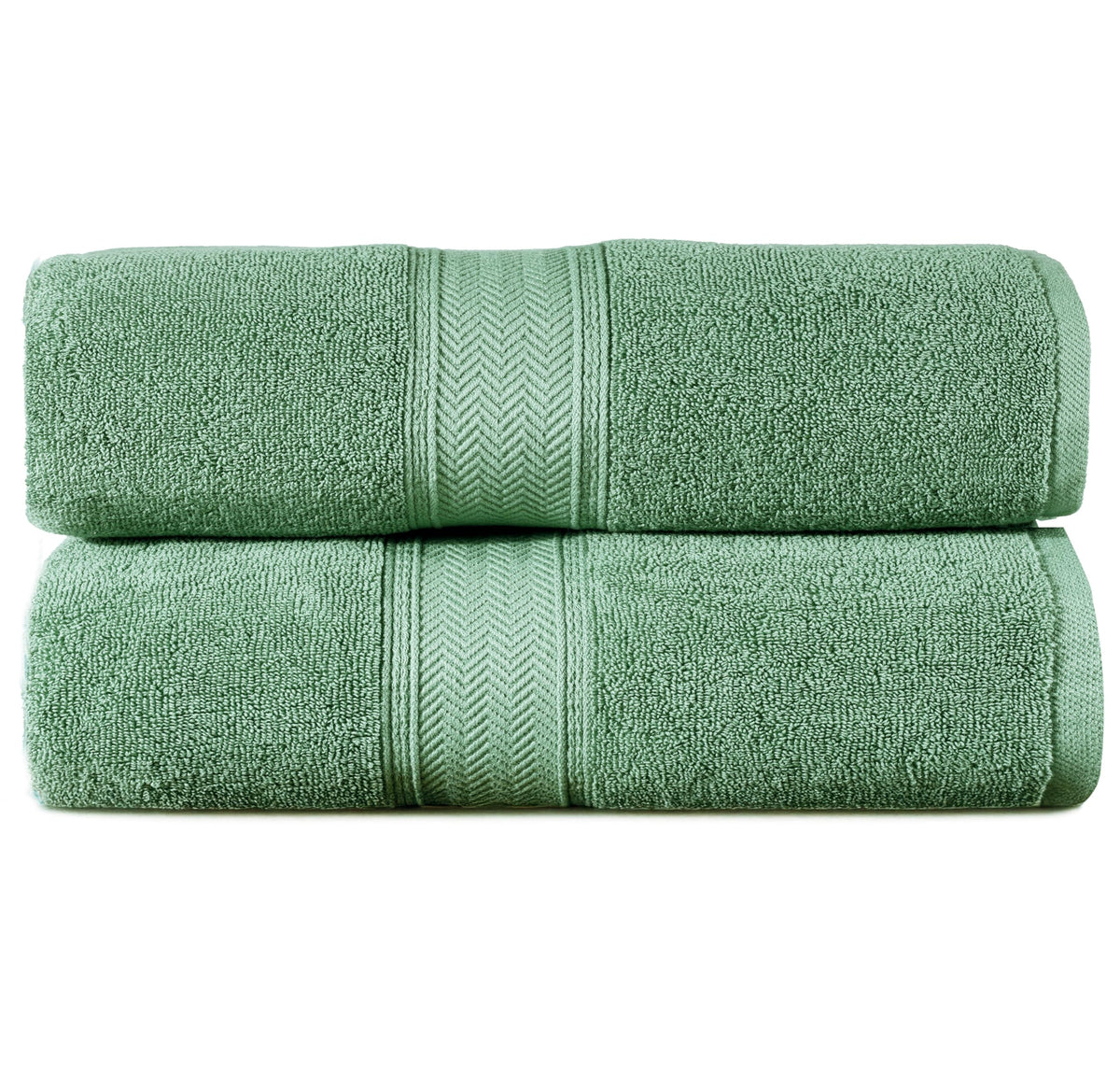 HILLFAIR 100% Cotton 24 Piece Bath Towels Set for Bathroom - Ocean Blue