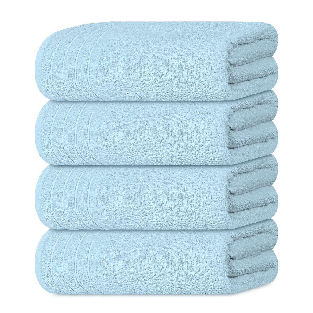 Tens Towels 4 Piece Extra Large Bath Towels 30 x 60 Inches, Dark Grey
