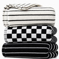 100% Cotton Striped Hand Towels Set, 3pcs Face Towels for Bathroom
