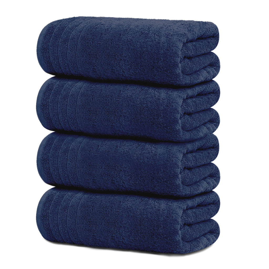 Tens Towels 4 Piece Extra Large Bath Towels 30 x 60 Inches, Beige