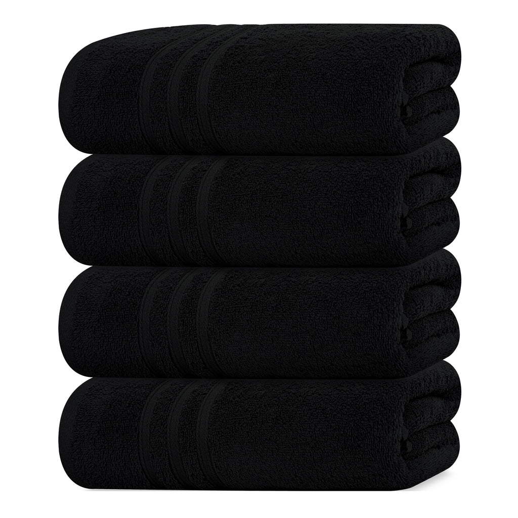 Tens Towels 4 Piece Bath Towels 27x54 Inches, Sky Blue