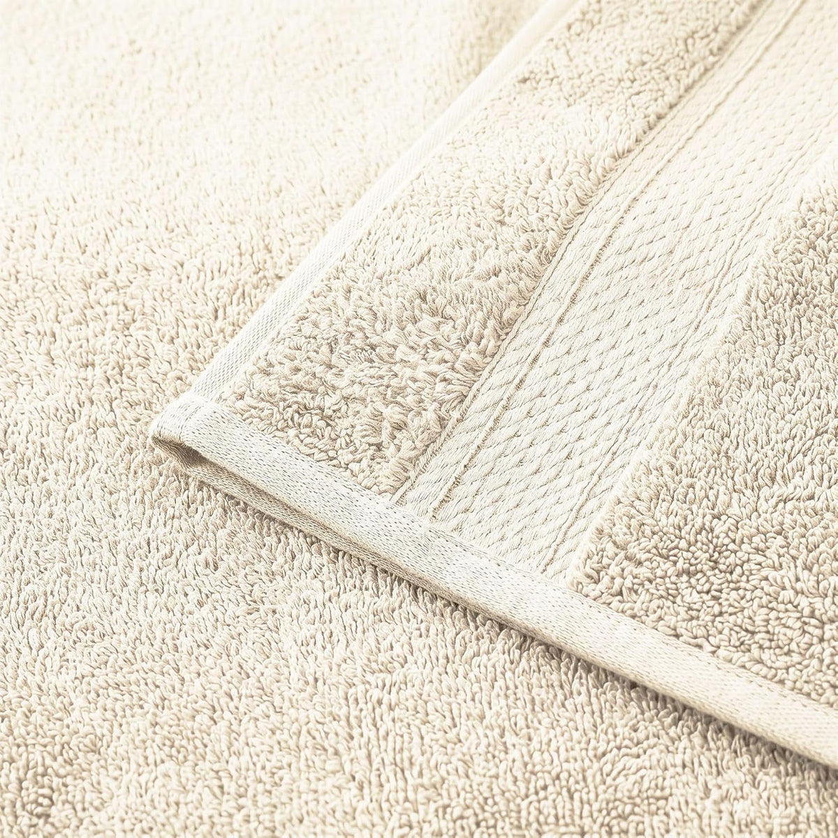 SUPERIOR Egyptian Cotton Plush & Absorbent, Hand Towel Set of 4, Cream