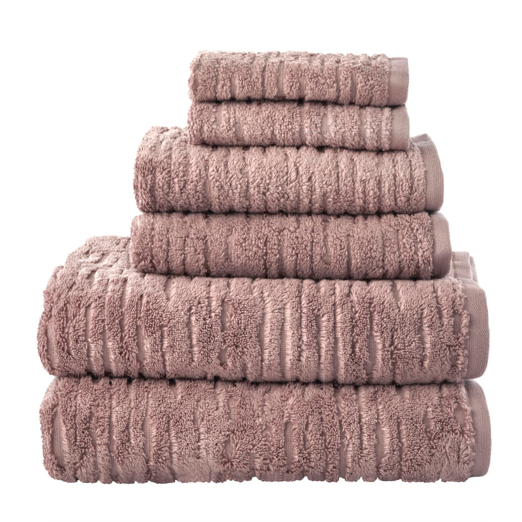 SKL Home CloudSoft Bath Towel Set, 6-Piece, 100% Cotton Luxury, Oatmeal