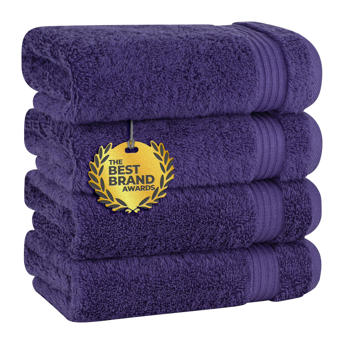 Cotton Paradise 100% Cotton Turkish Towel Set, Soft Absorbent Quick Dry, 6 Piece Towel Set, Navy Blue