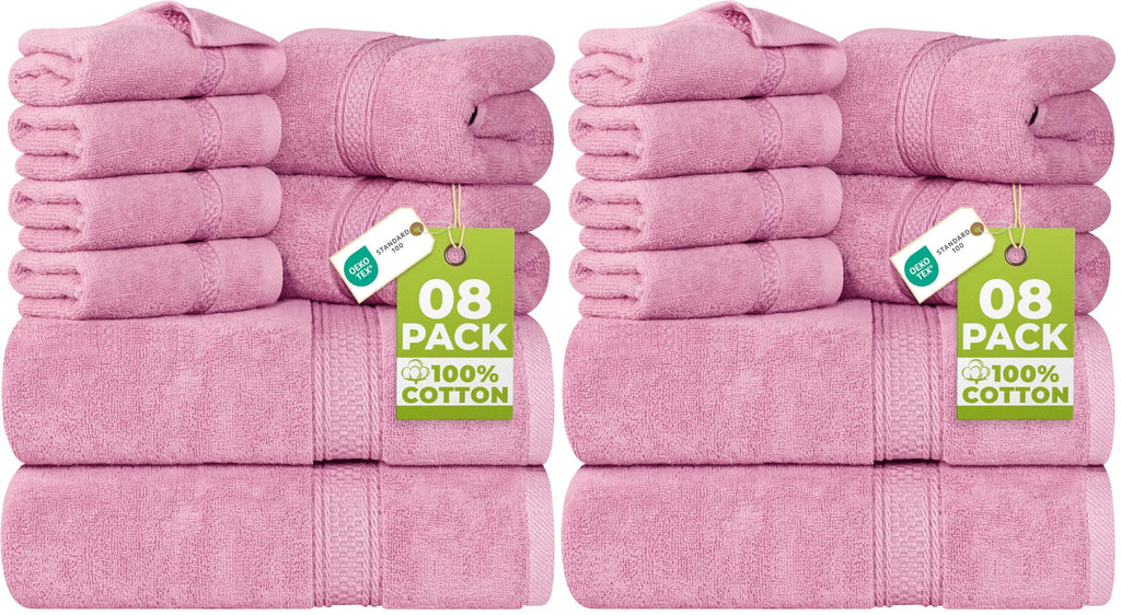 Utopia Towels 8 Piece Majestic Plush Luxury Towel Set, Cotton, Teal