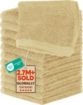 Utopia Towels 24 Pack Washcloths, 12x12 in, 100% Cotton, White