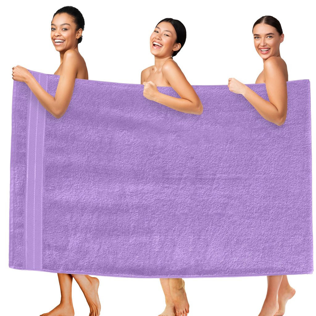 Elegant Comfort Luxury 6-Piece Towel Set, Premium Soft 100% Turkish Cotton, Three Line Popcorn Design 2 Bath Towels, 2 Hand Towels and 2 Washcloths Towel Set-Quick-Drying and Absorbent, Vibrant Orange