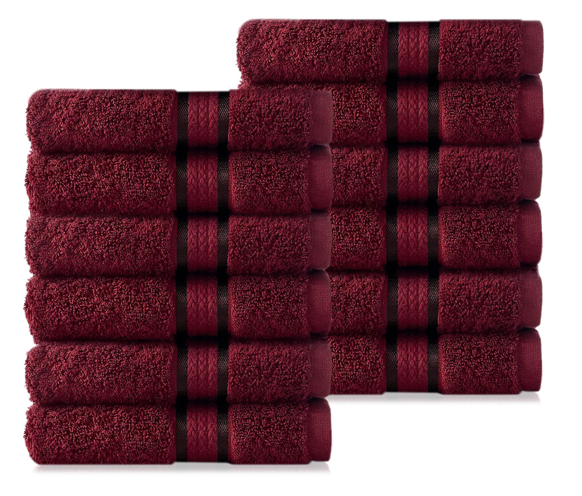 COTTON CRAFT Ultra Soft Hand Towels - 6 Pack 100% Ringspun Cotton Towel Set