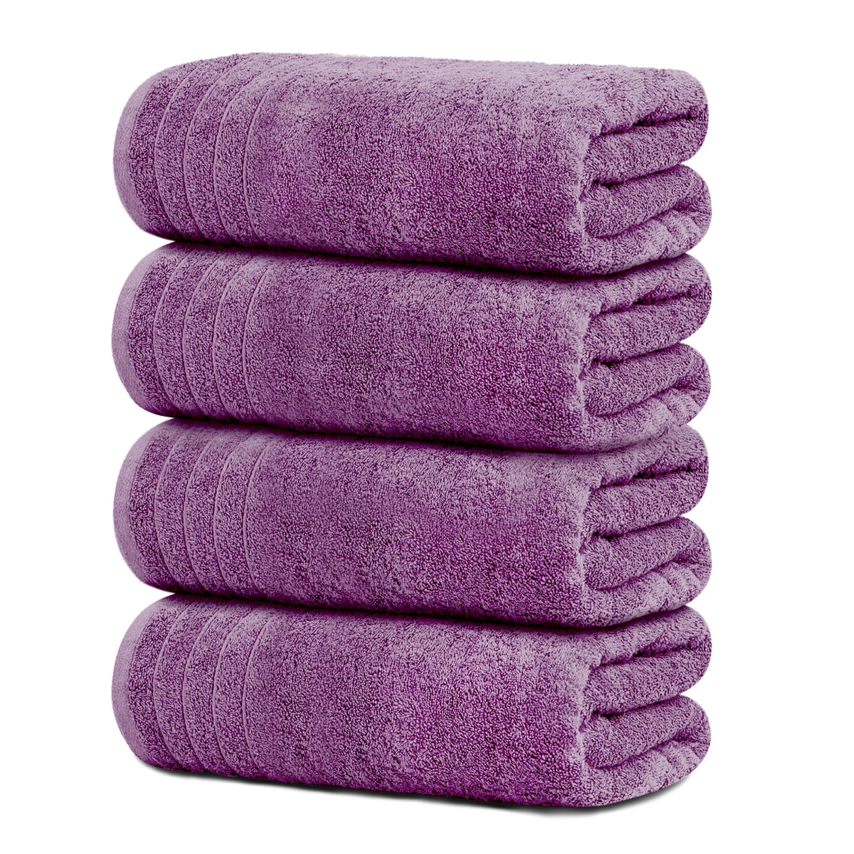 Tens Towels 4 Piece Extra Large Bath Towels 30 x 60 Inches, Beige