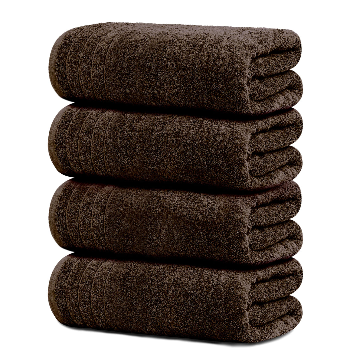 Tens Towels 4 Piece Extra Large Bath Towels 30 x 60 Inches, Beige
