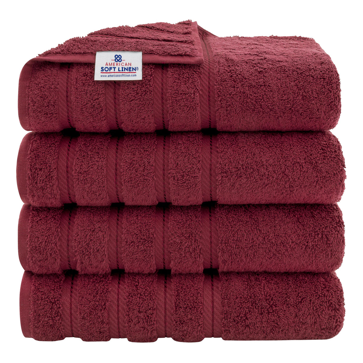 American Soft Linen 100% Cotton Luxury Turkish Towels, 6 Piece Towel Set