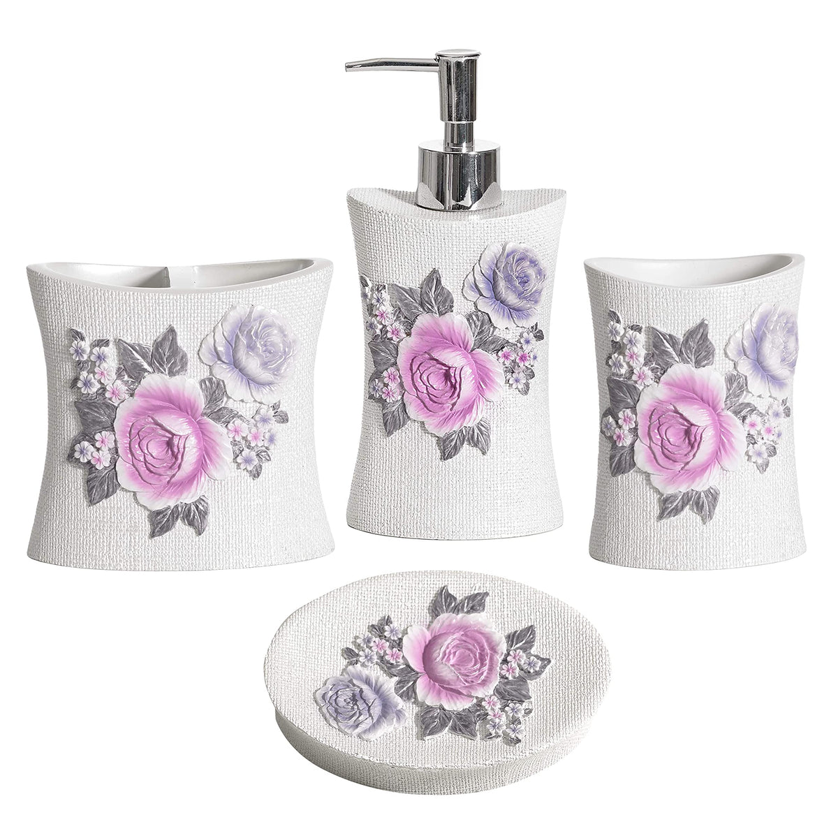 Zahari Home Spindle Modern Bathroom Towel Set - 3 Piece Bath, Hand, and Wash Towels - Classic Luxury Contemporary Decor - Beautiful Gold Unique Design Bath Ensemble