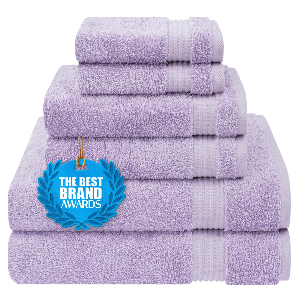 Cotton Paradise 100% Cotton Turkish Towel Set, Soft Absorbent Quick Dry, 6 Piece Towel Set, Navy Blue