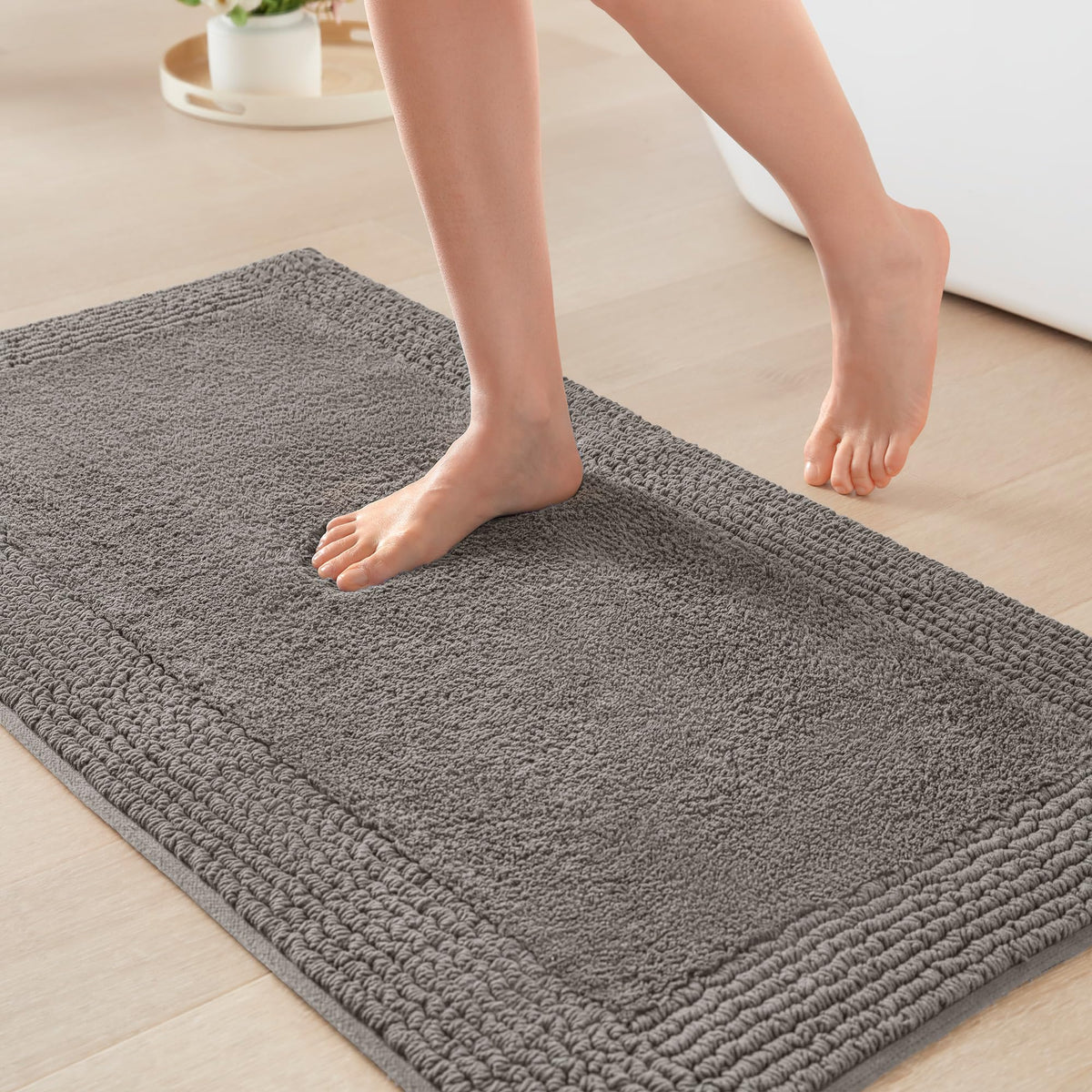 Madison Park Splendor Reversible 100% Cotton Bath Rug, 24 x 36, White