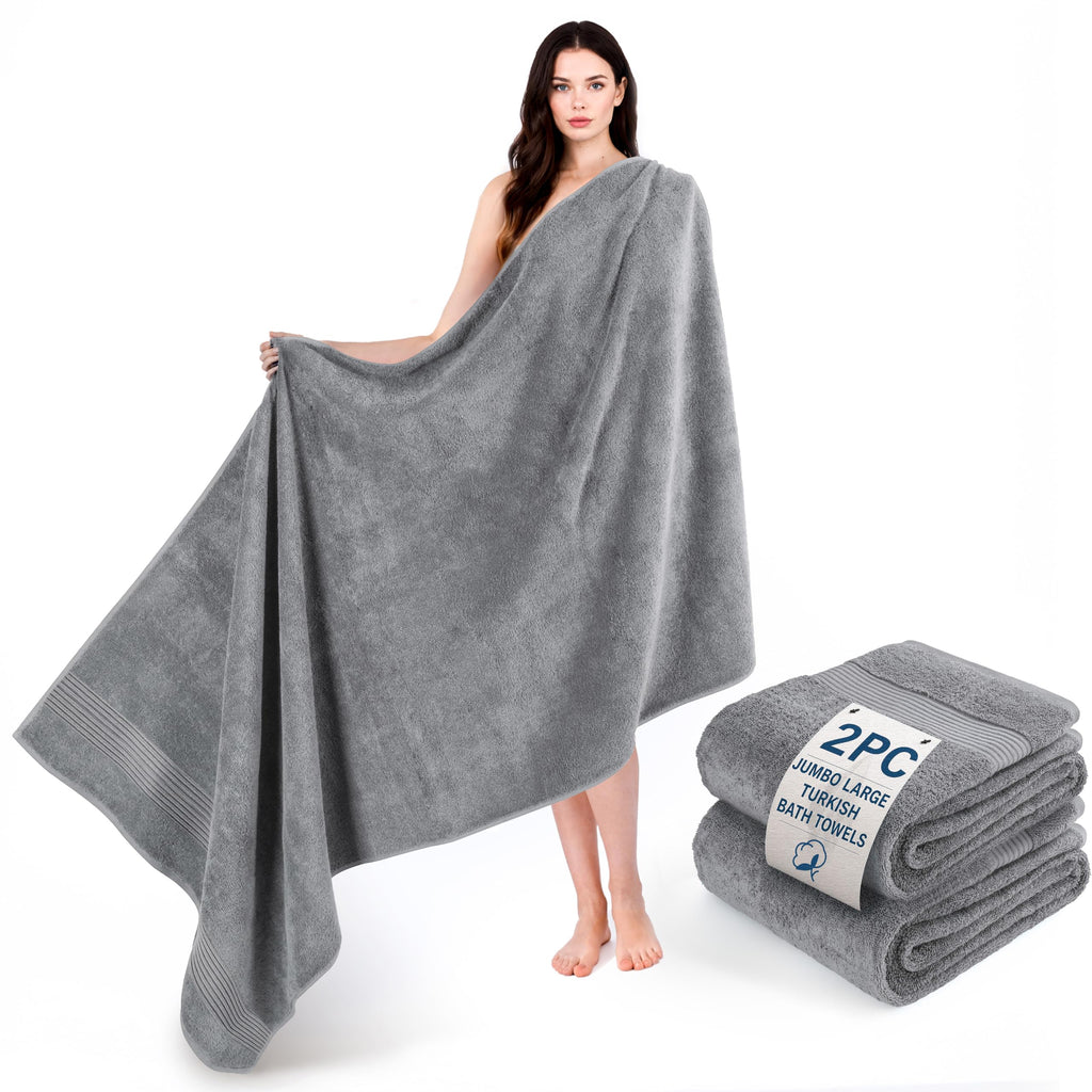 Cotton Paradise 100% Cotton Turkish Towel Set, Soft Absorbent Quick Dry, 6 Piece Towel Set, Navy Blue