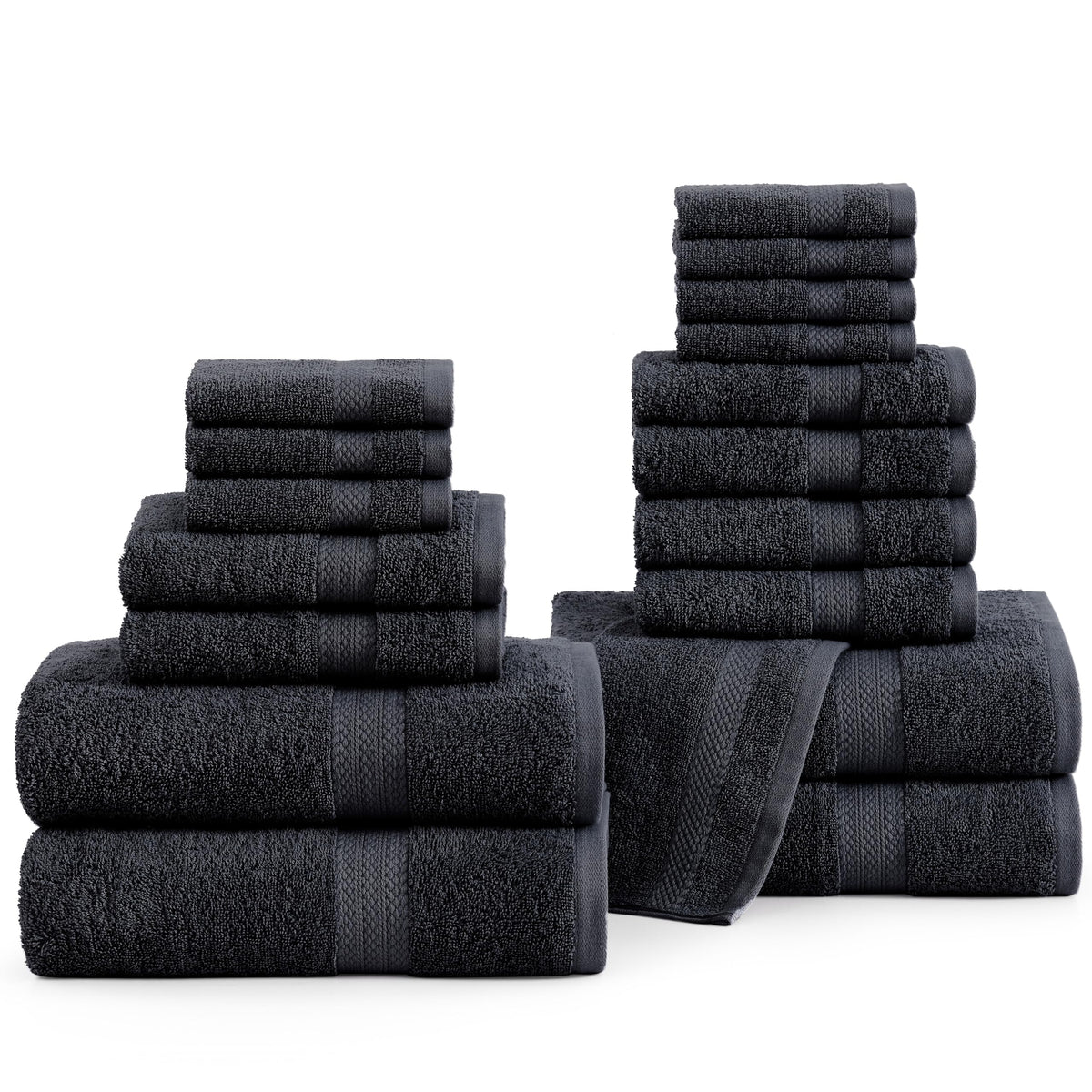 LANE LINEN Bath Towel Set Absorbent Quick Dry 100% Cotton - Wishful Mauve