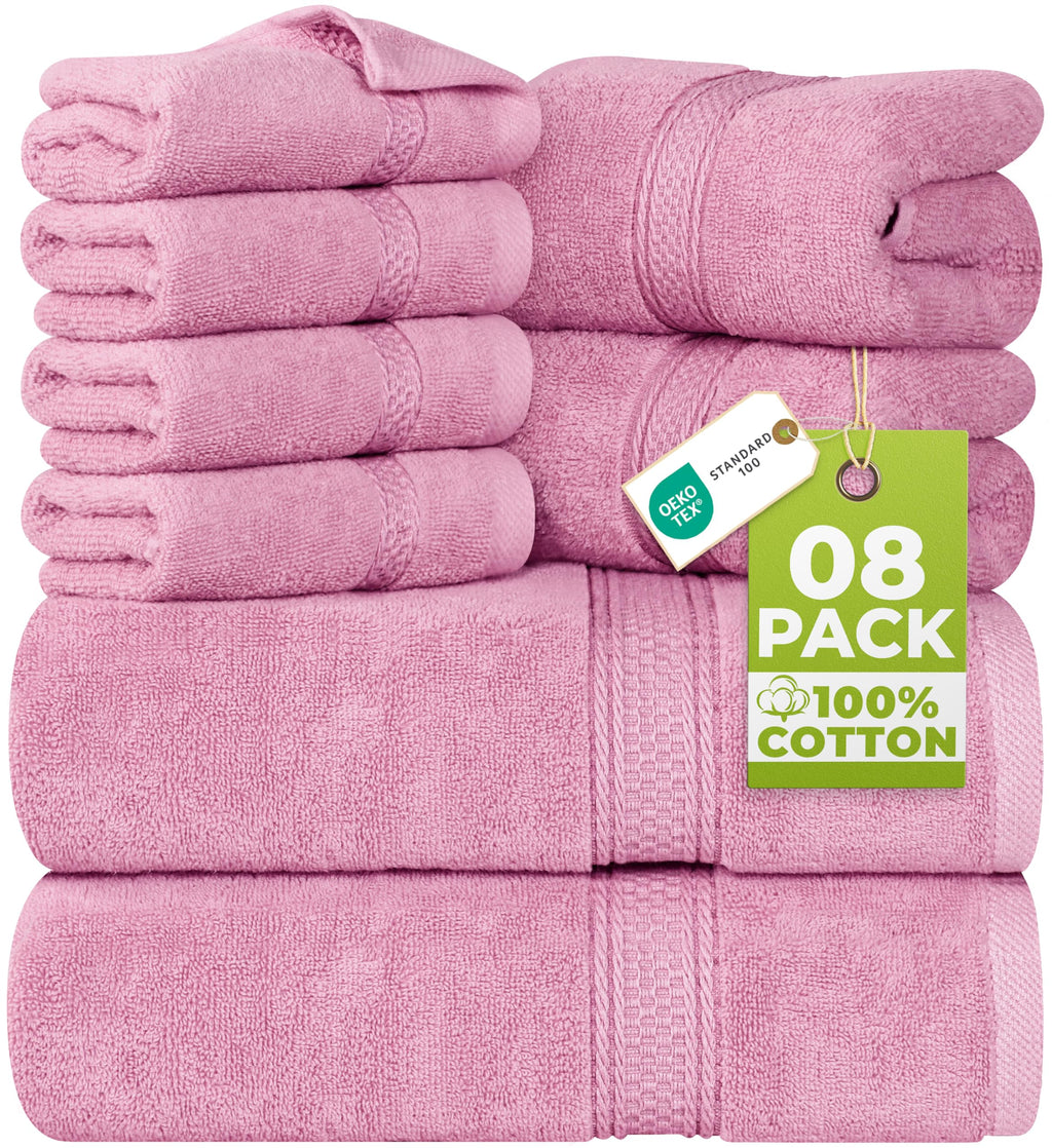 Utopia Towels 8 Piece Majestic Plush Luxury Towel Set, Cotton, Teal