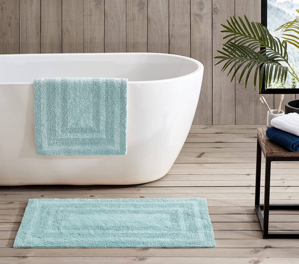 Eddie Bauer - 100% Cotton Bath Rugs, Absorbent Plush Bathroom Mats, 2 Pack