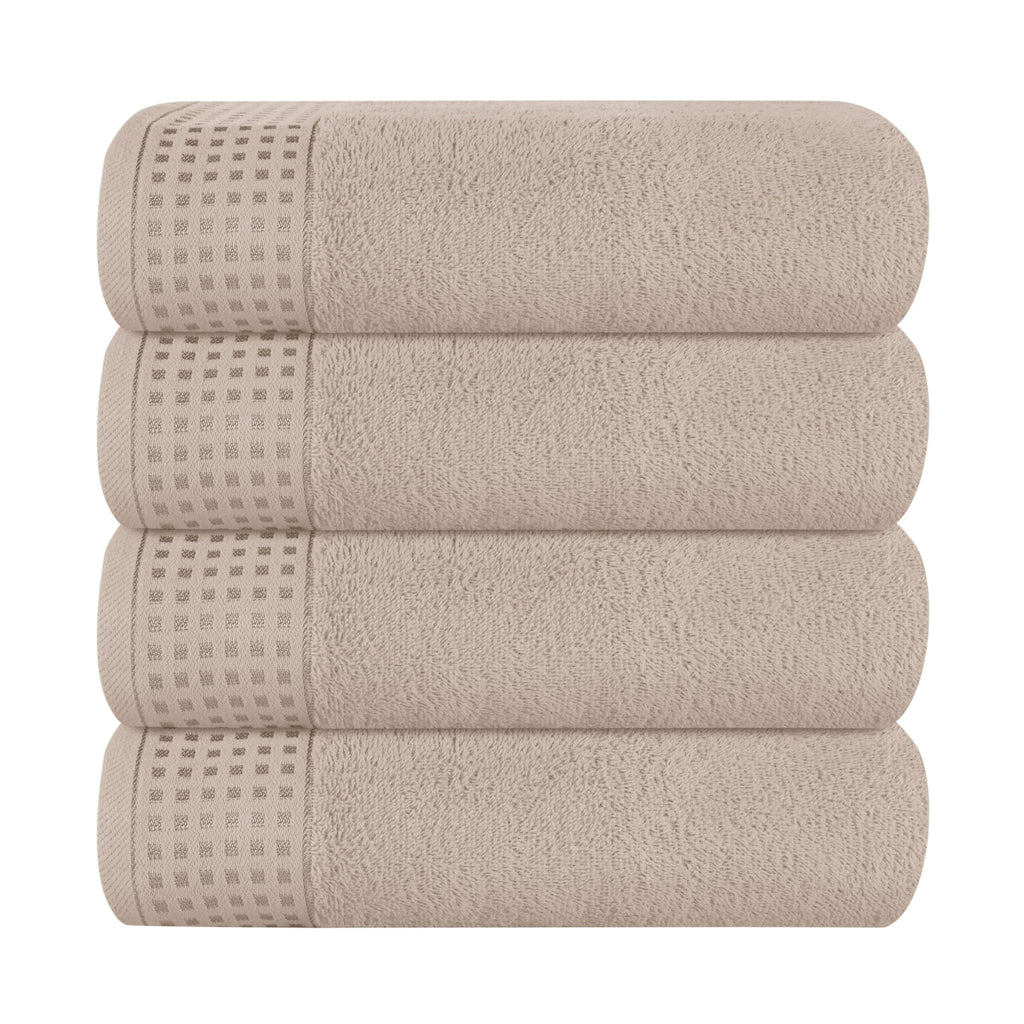 GLAMBURG 100% Cotton 2 Pack Oversized Bath Towel Set 28x55 Inches, Ultra Soft Highly Absorbant Compact Quickdry & Lightweight Large Bath Towels, Ideal for Gym Travel Camp Pool - Black