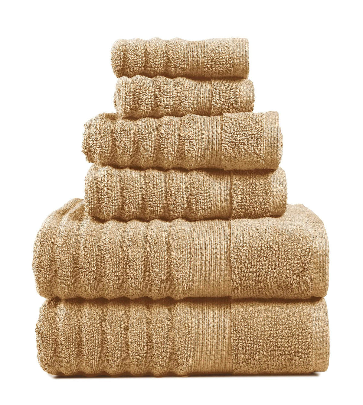 LANE LINEN Bath Towel Set Absorbent Quick Dry 100% Cotton - Wishful Mauve