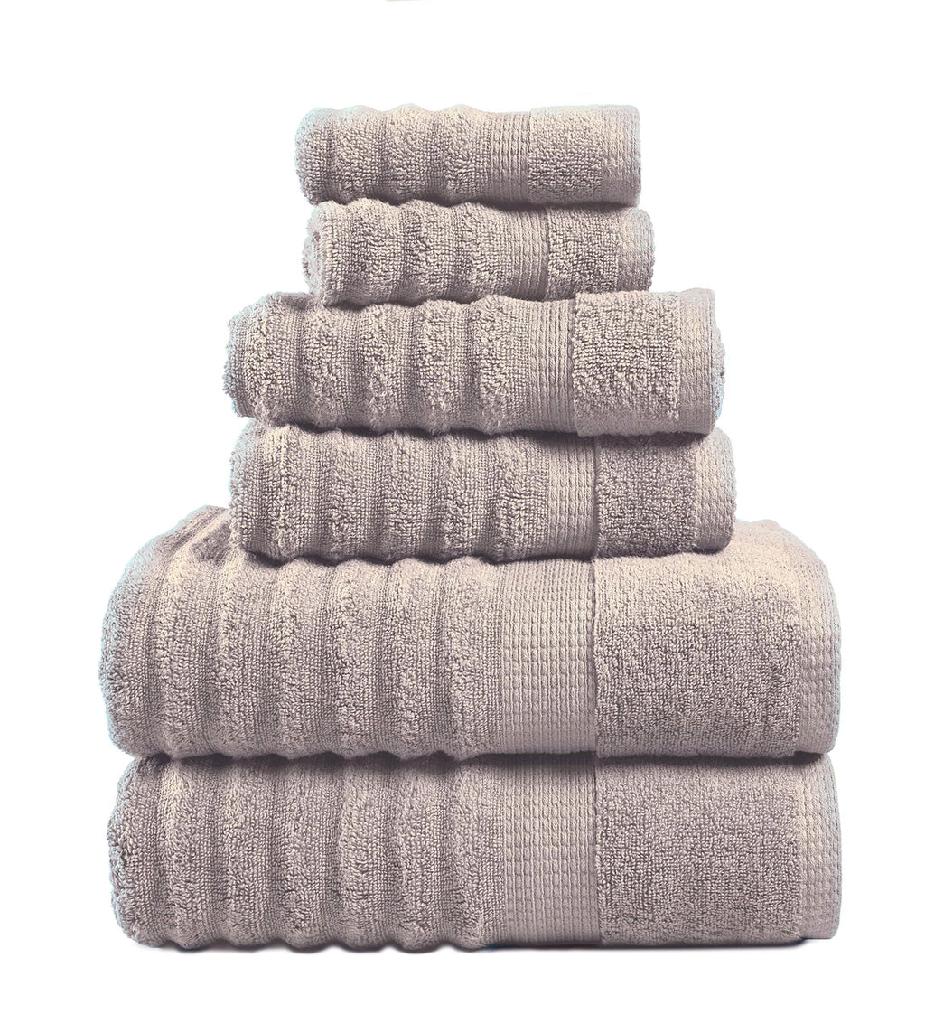 LANE LINEN Bath Towel Set Absorbent Quick Dry 100% Cotton - Wishful Mauve