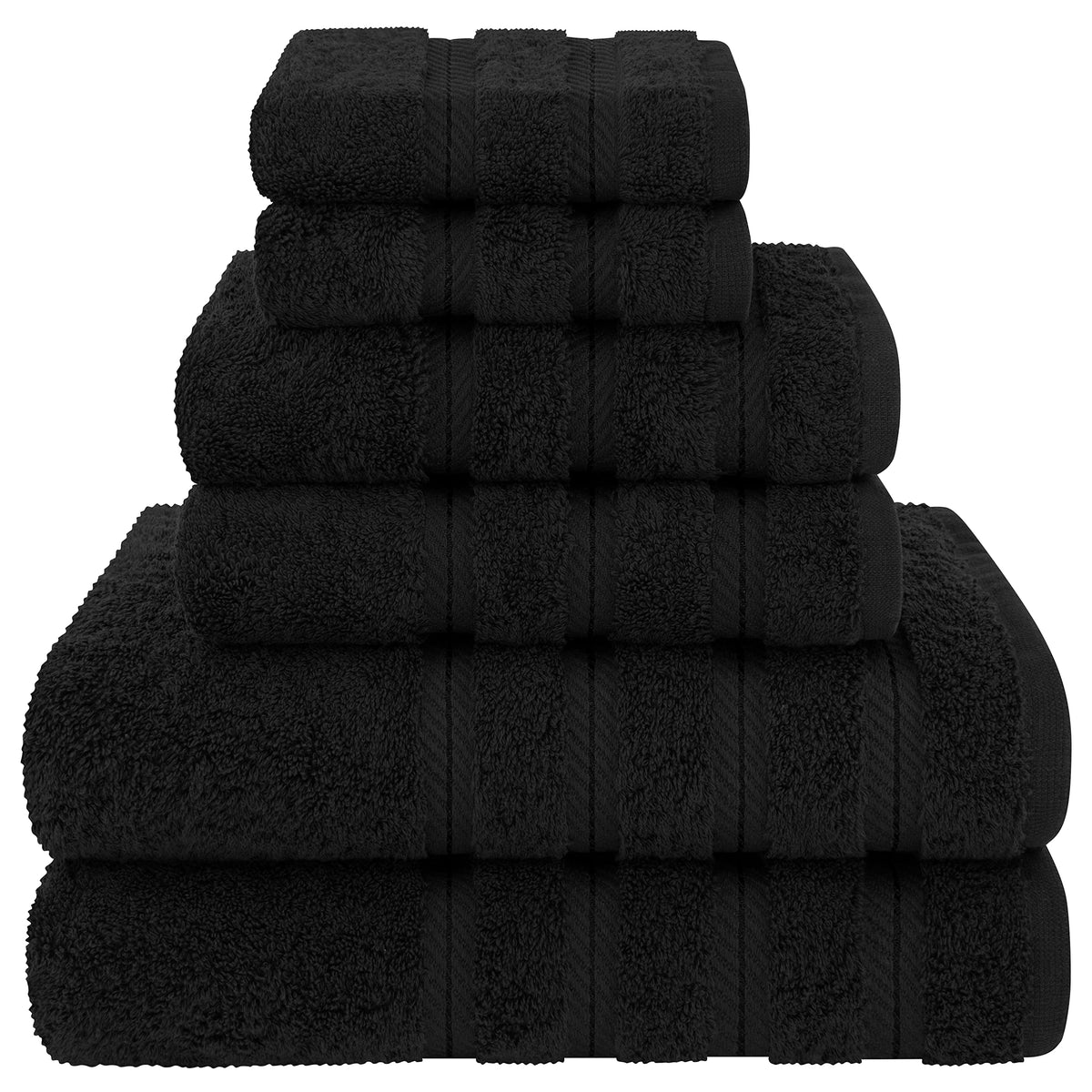 American Soft Linen 100% Cotton Luxury Turkish Towels, 6 Piece Towel Set