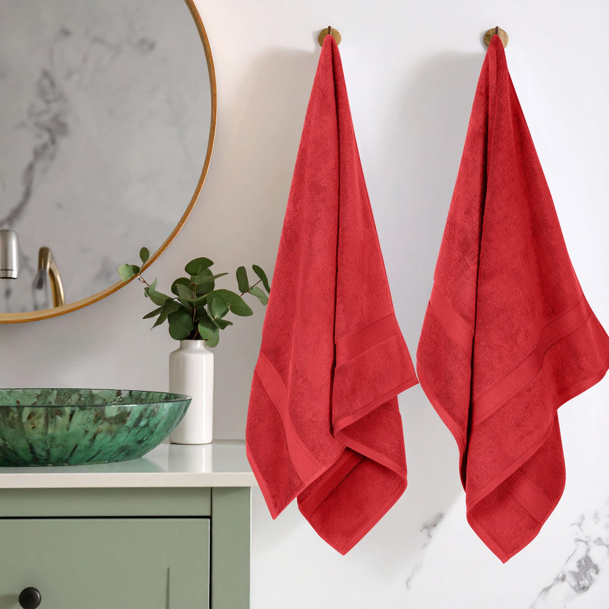 SUPERIOR Egyptian Cotton Plush & Absorbent, Hand Towel Set of 4, Cream