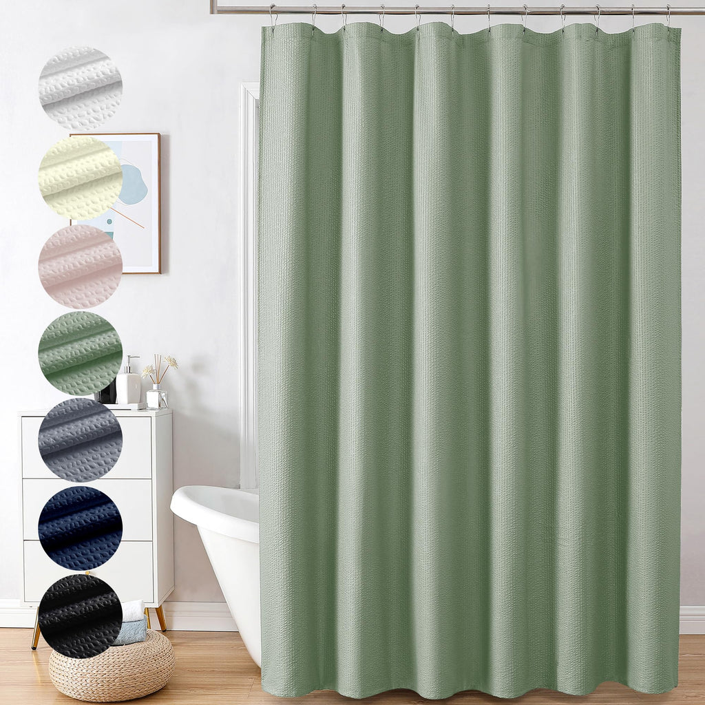 OVZME Berry Cute Shower Curtain, Embossed Textured Fabric Shower Curtain for Bathroom - Soft Cloth & Hotel Spa Luxury, Water Repellent, Machine Washable Shower Curtain, 72X72, Lemon Yellow